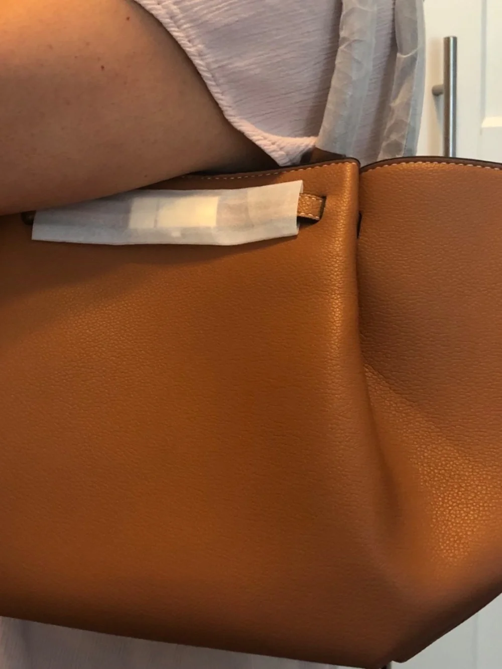 NWOT Cognac Tote Bag — Never Carried